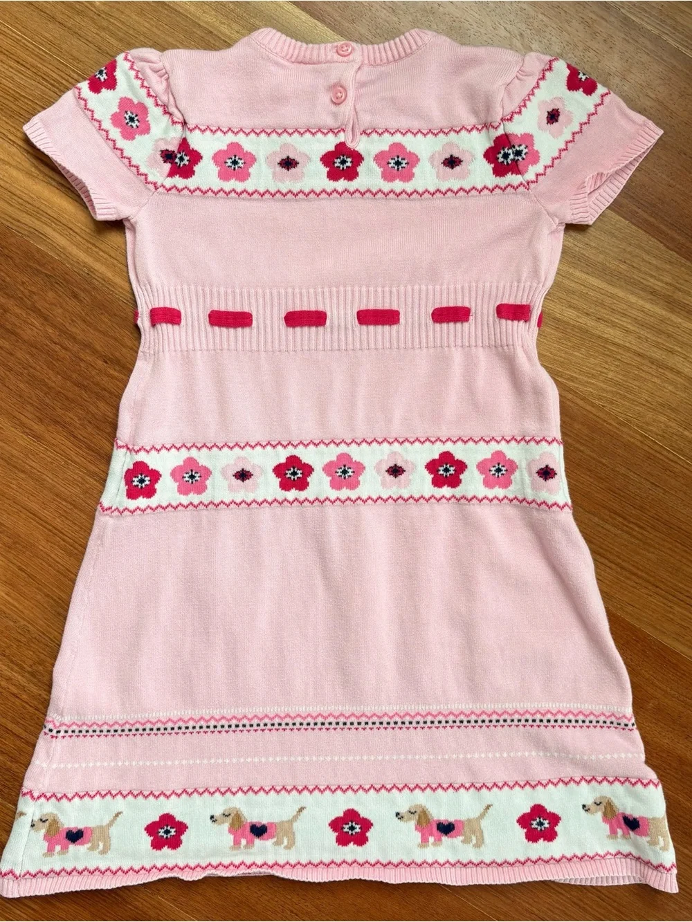 Gymboree 100% cotton - Knit Dress puppies, flowers, Stripes and Bow